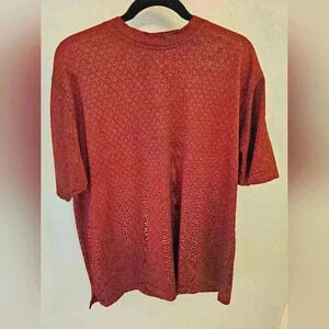 Antonio Gabrieli Men's Shirt Rich Red Maroon Made in Italy Y2k